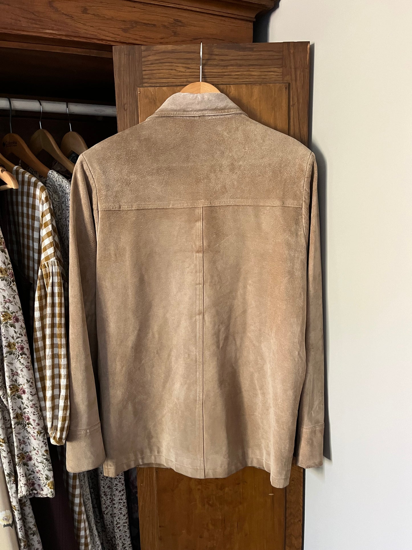 Manteau en suède beige (Médium)