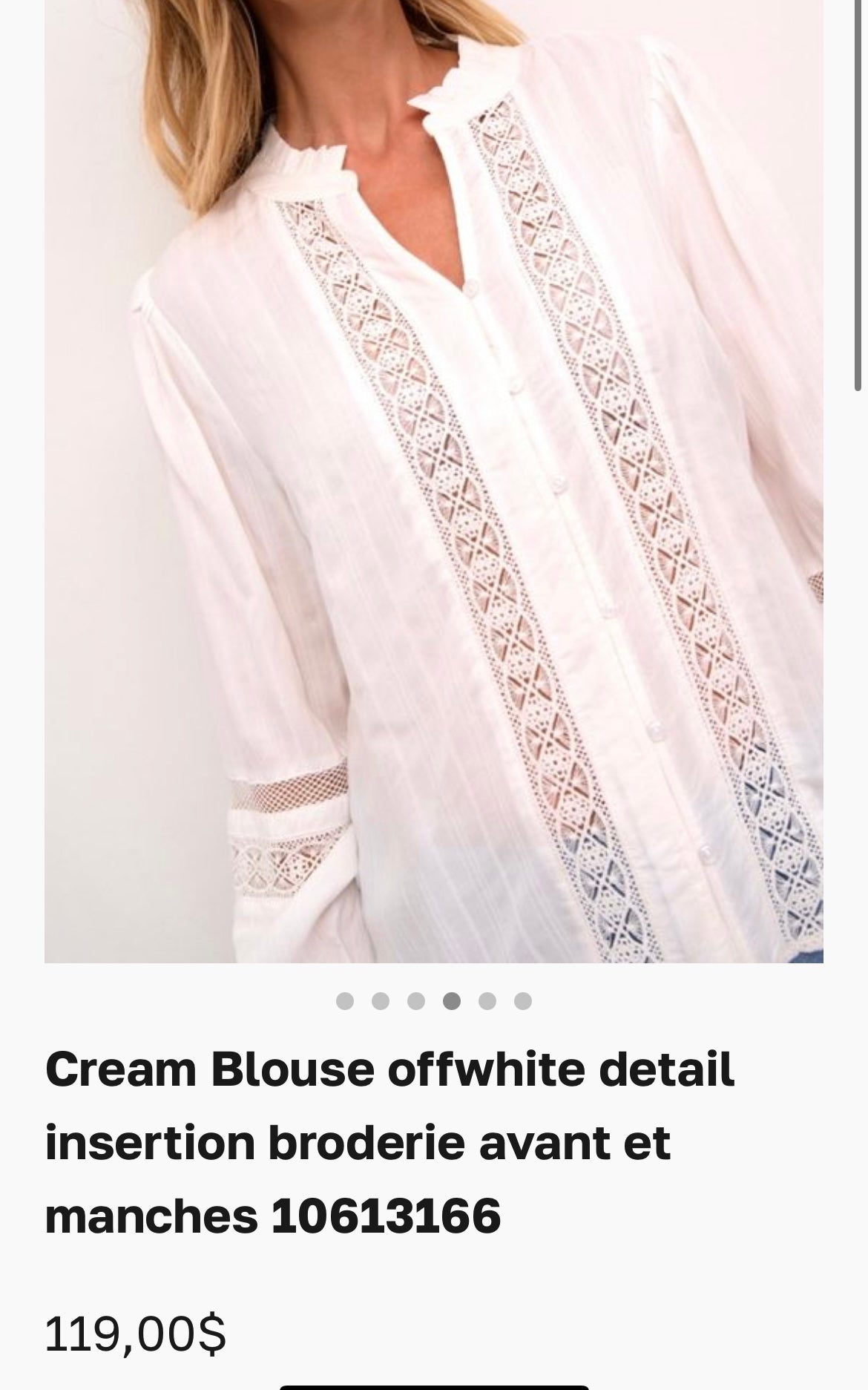 Chemise blanche CREAM (Small)