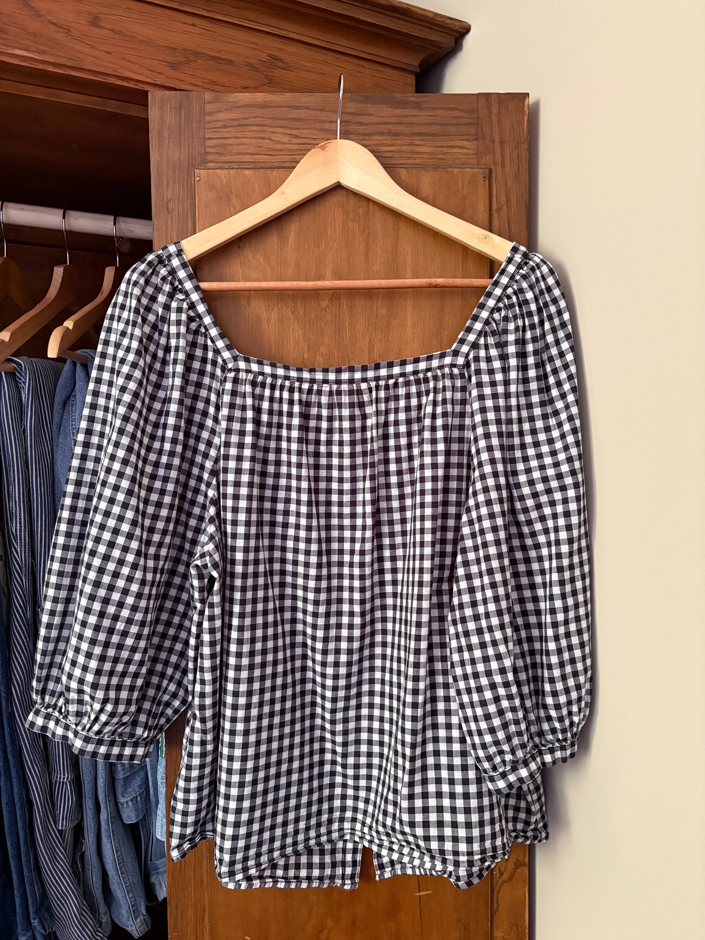 Blouse vichy marine (Xlarge)