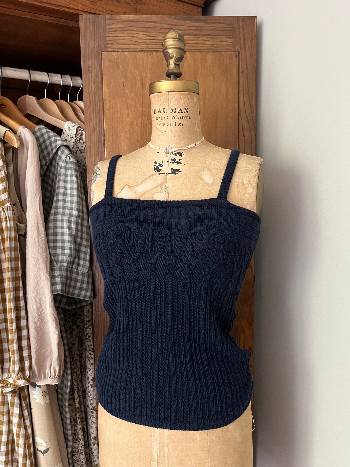 Camisole en maille marine (XS/Small)