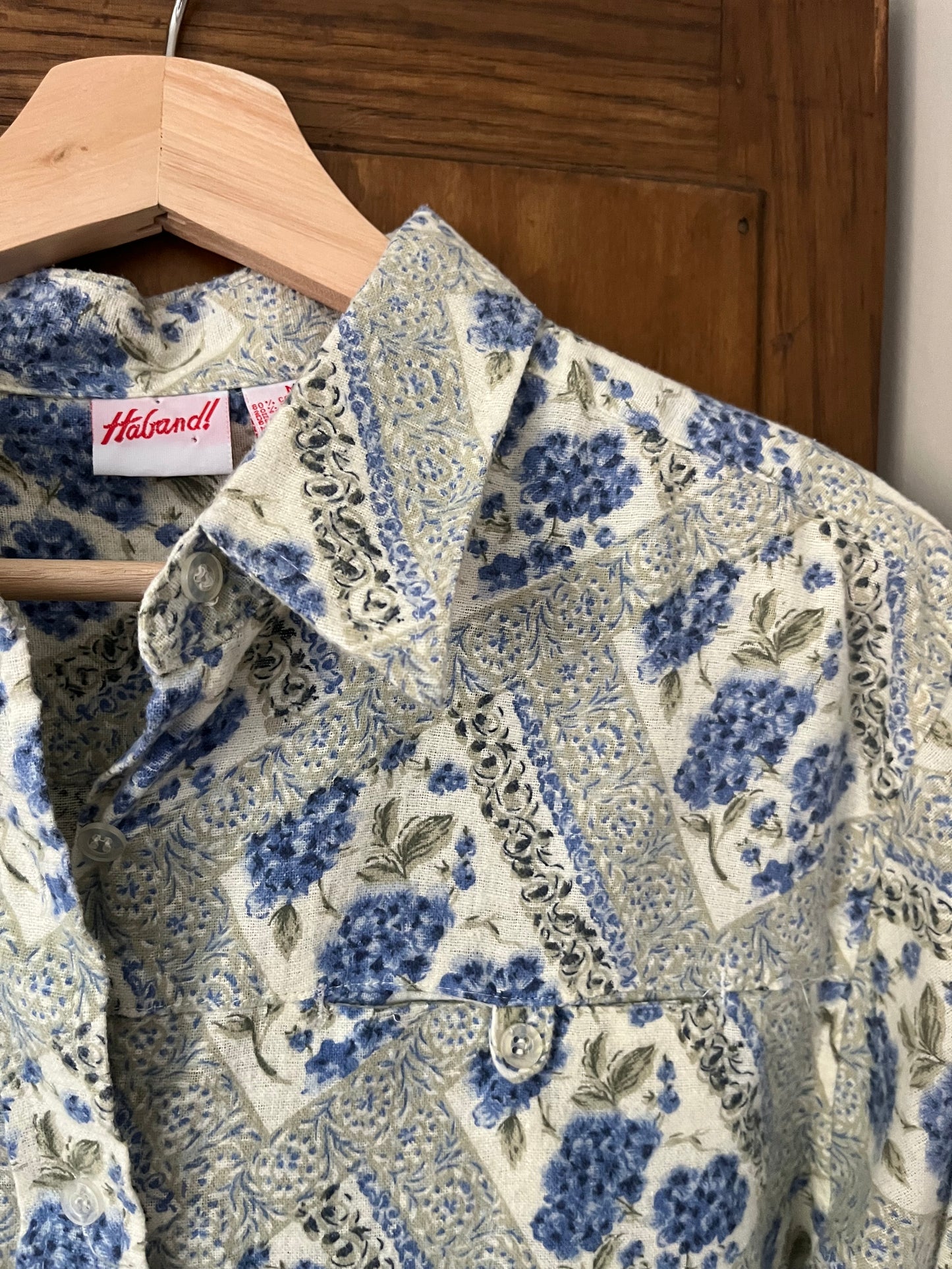 Chemise fleurie en flanelle (S/M)