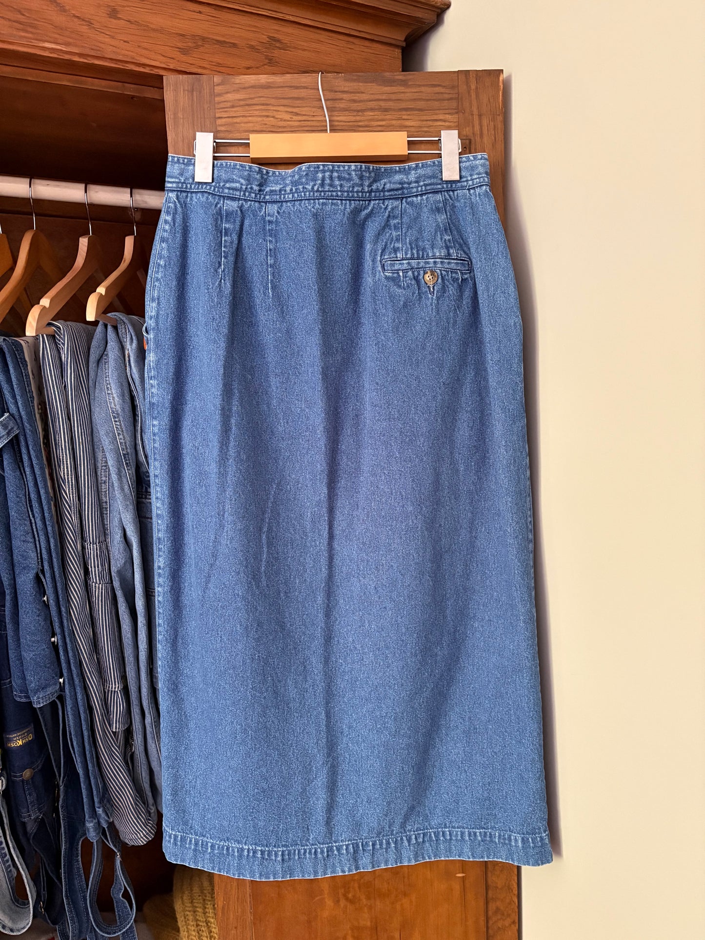Jupe longue en denim vintage (Médium)