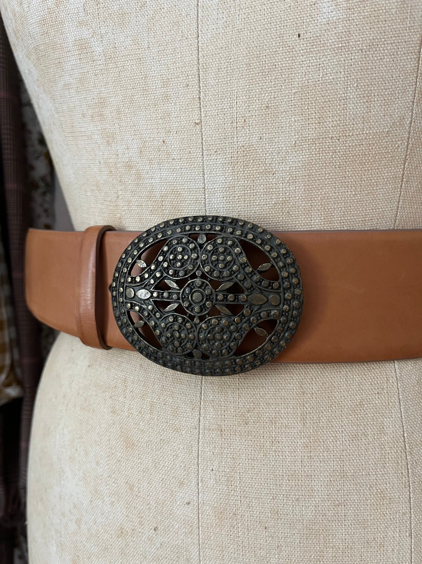 Ceinture en cuir caramel (Small)