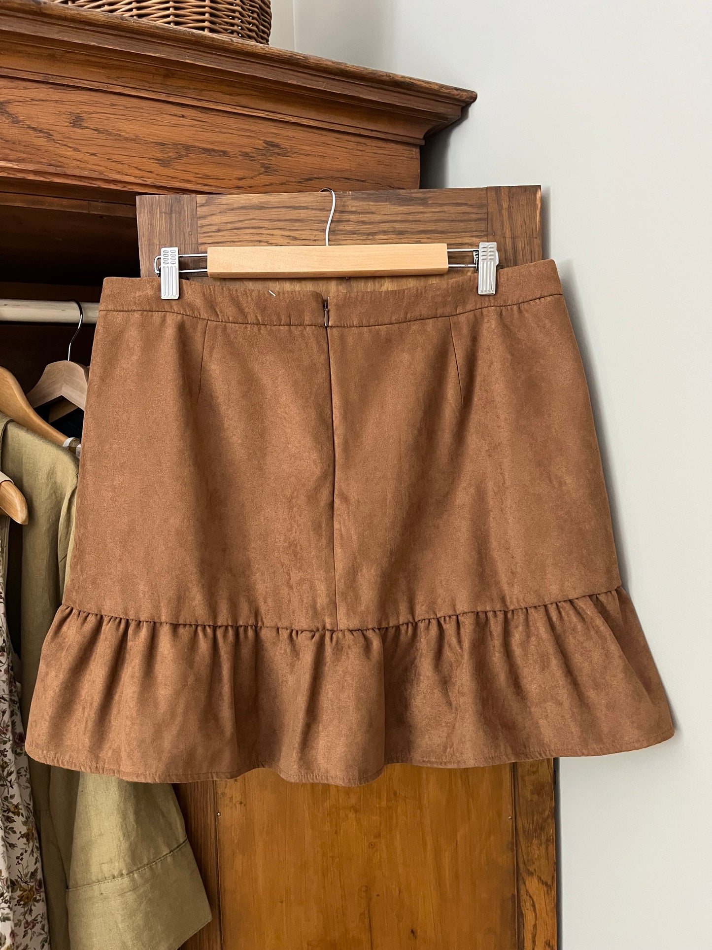 Jupe brune effet Suède J.Crew (Large) * Neuve