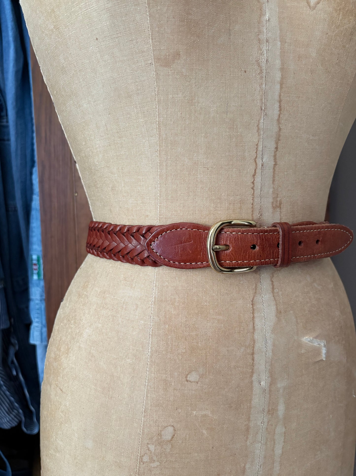 Ceinture en cuir tressé (Médium)