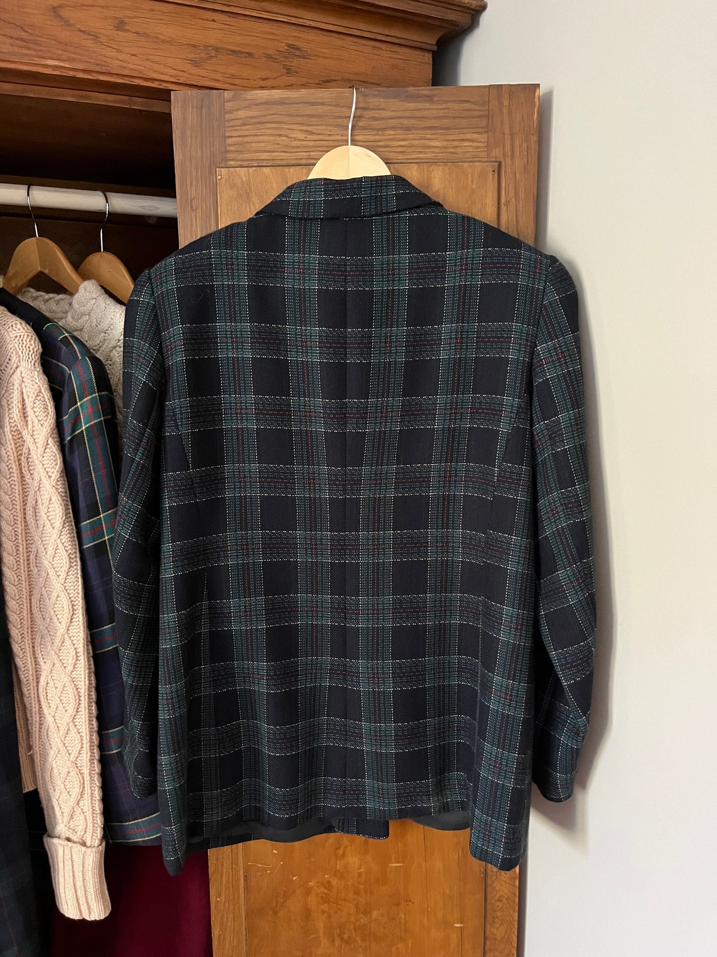 Veston vintage à carreaux (Medium Petite)