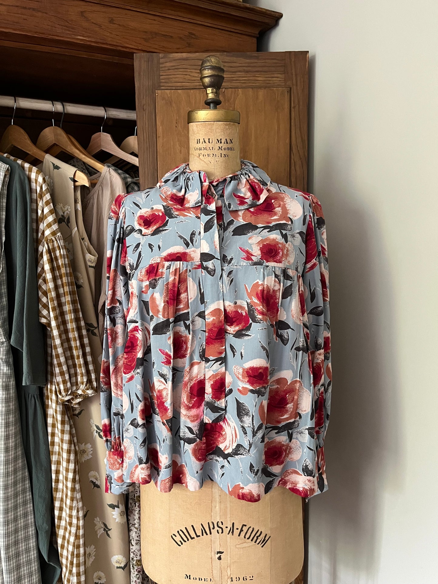 Chemise fleurie vintage (Xsmall)