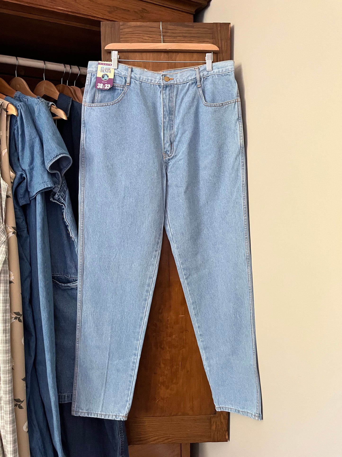 Jeans denim pâle vintage (Xlarge)