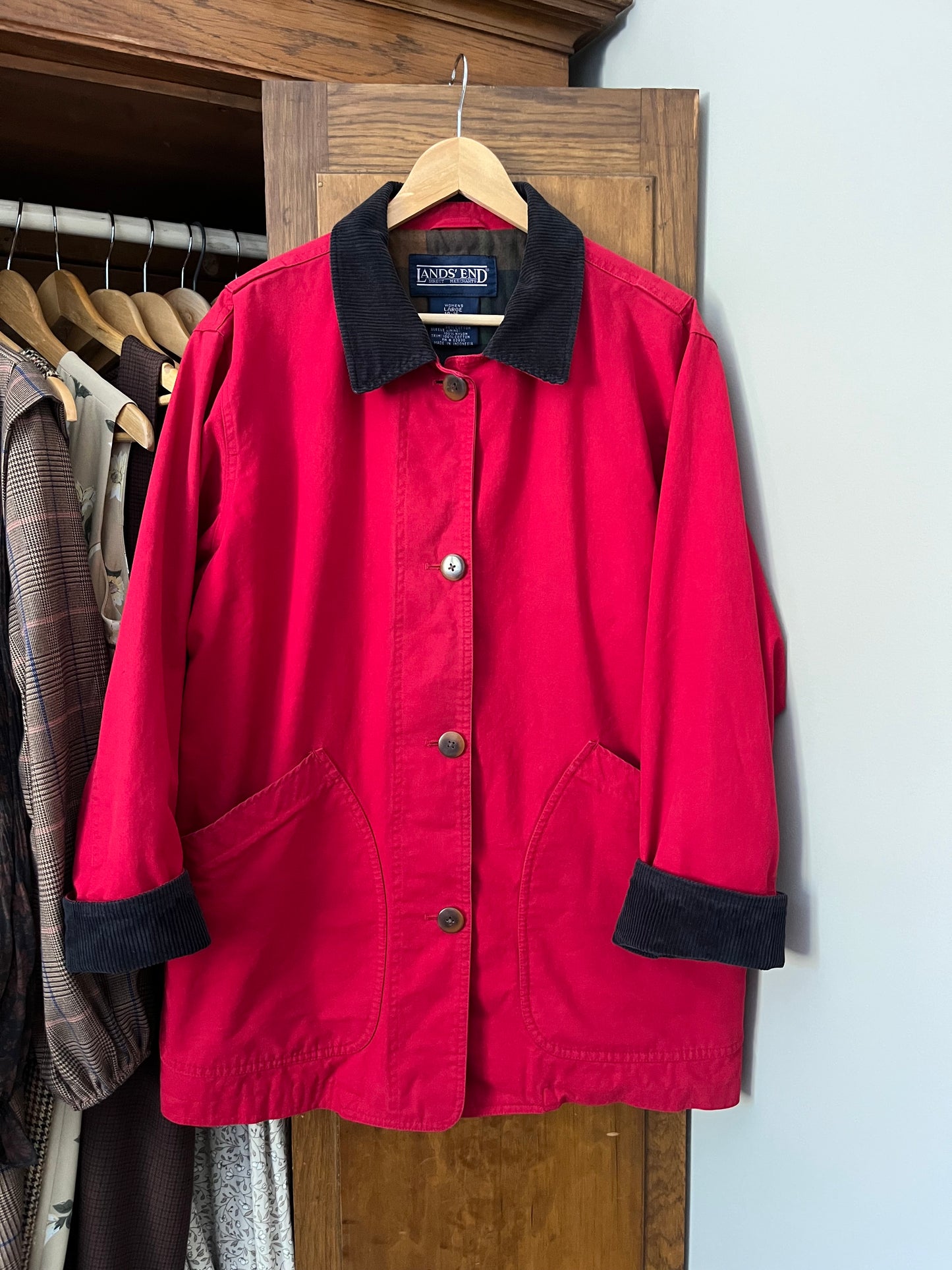 Manteau rouge « barn coat » (Large)