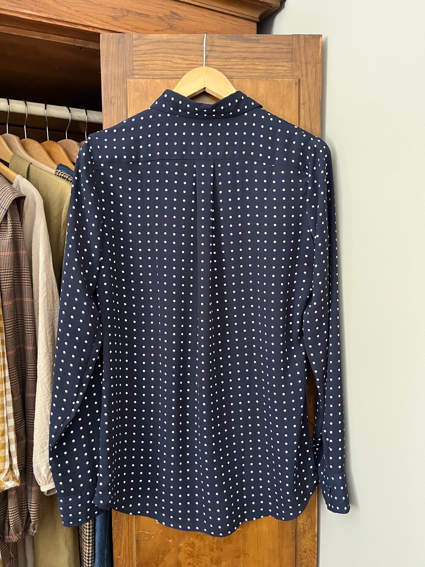 Chemise à pois marine Banana Republic (Small)