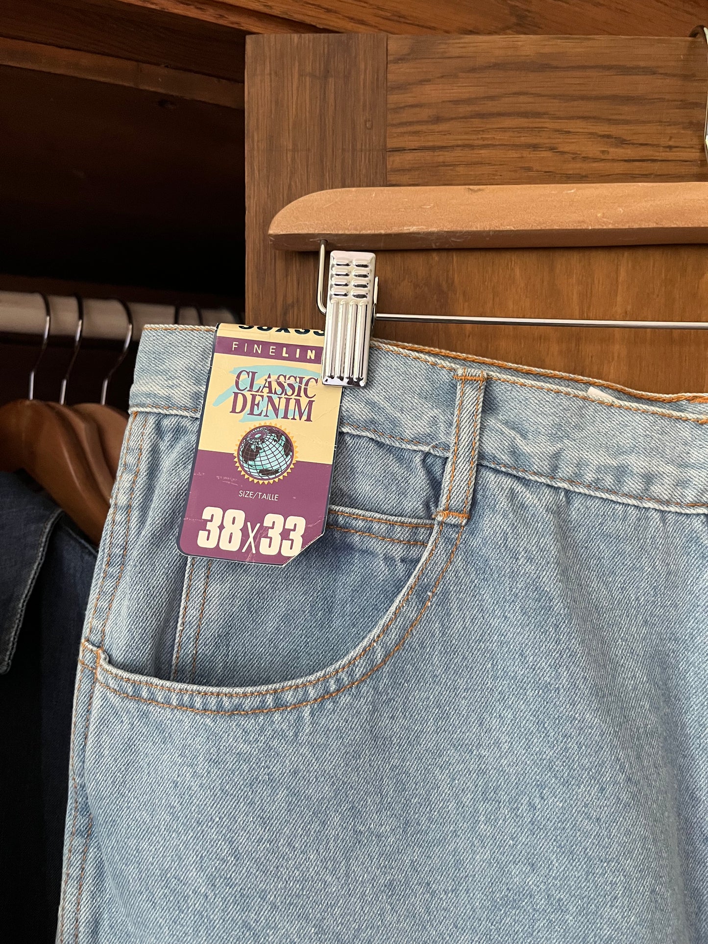 Jeans denim pâle vintage (Xlarge)