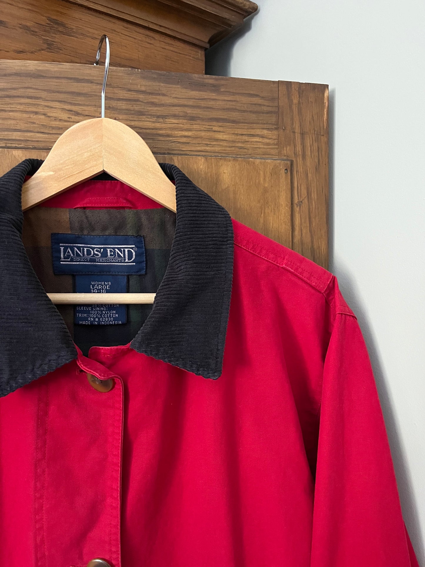Manteau rouge « barn coat » (Large)