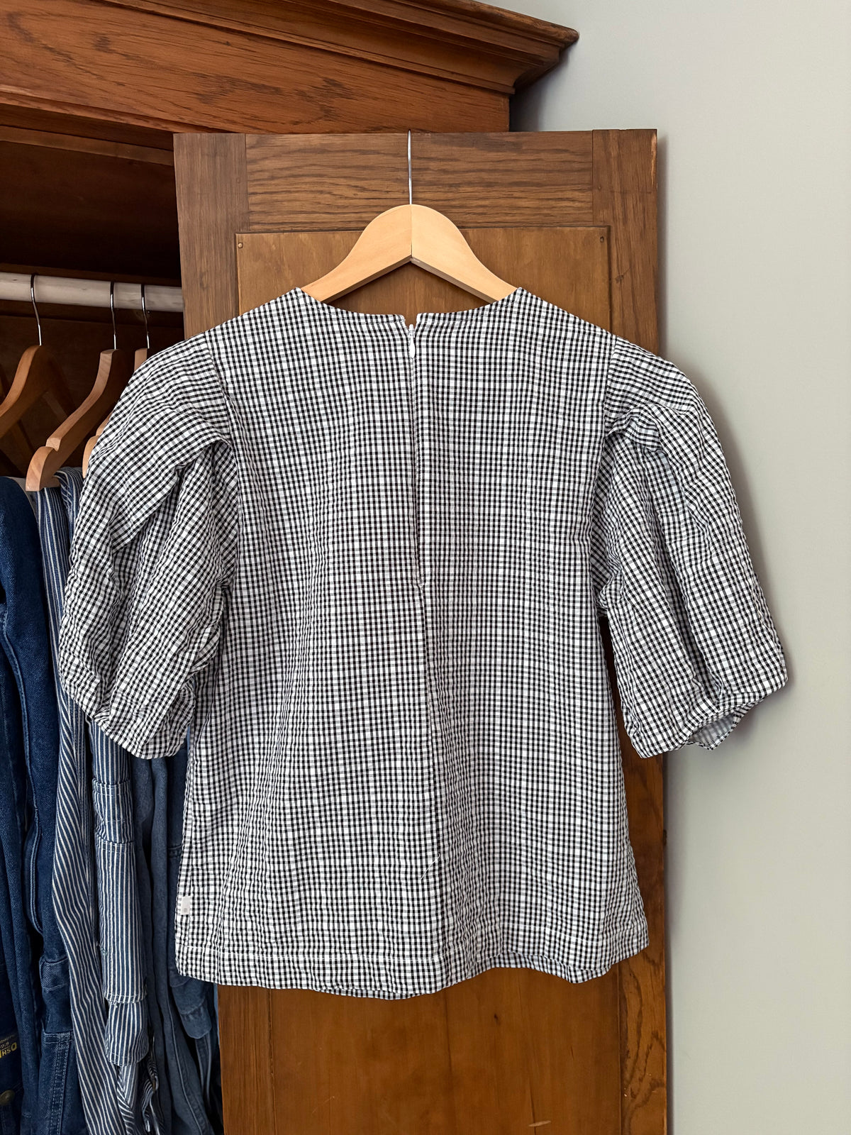 Haut à carreaux manches bouffantes Levis (Small)
