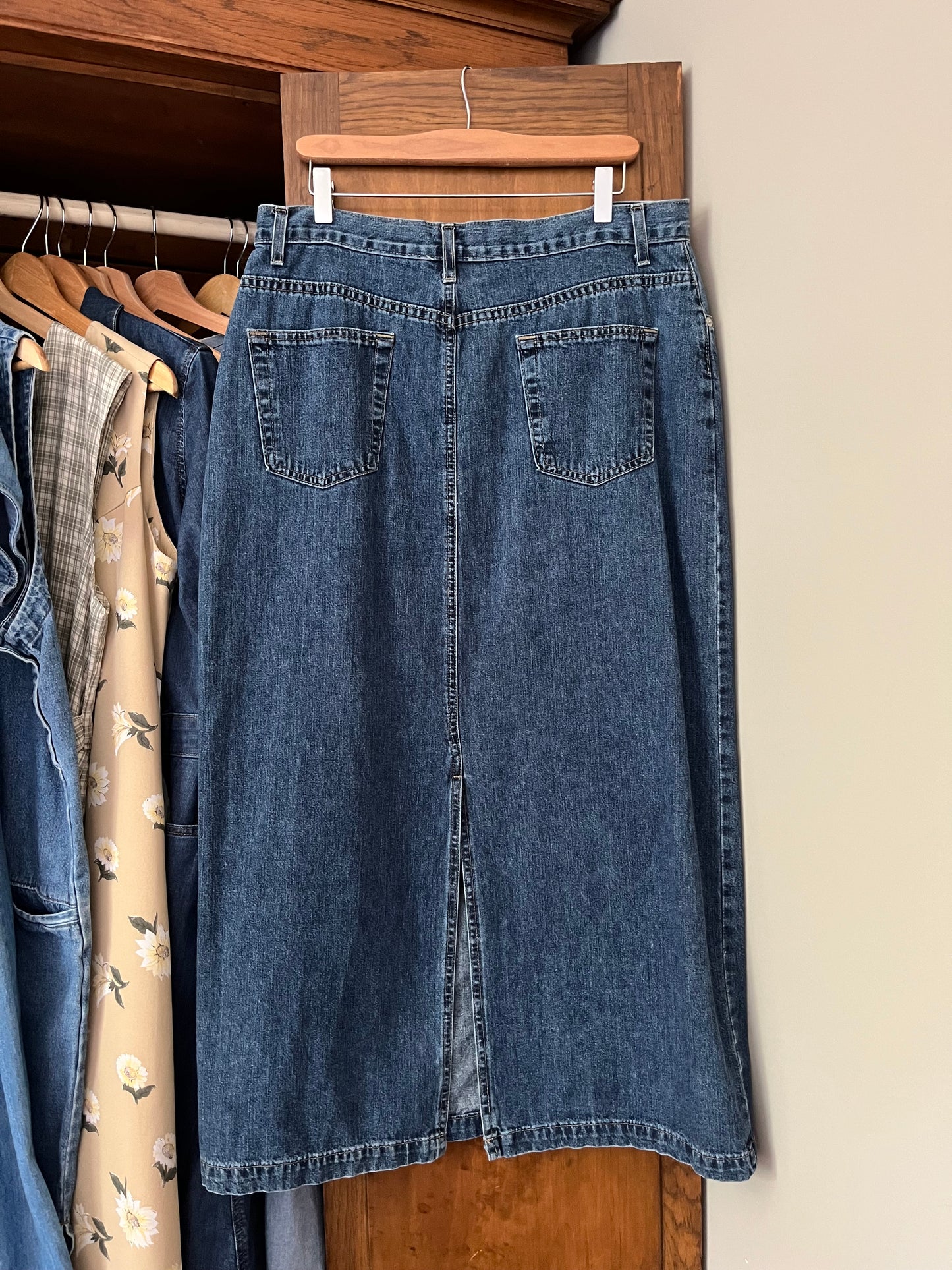 Jupe longue en denim (Large)