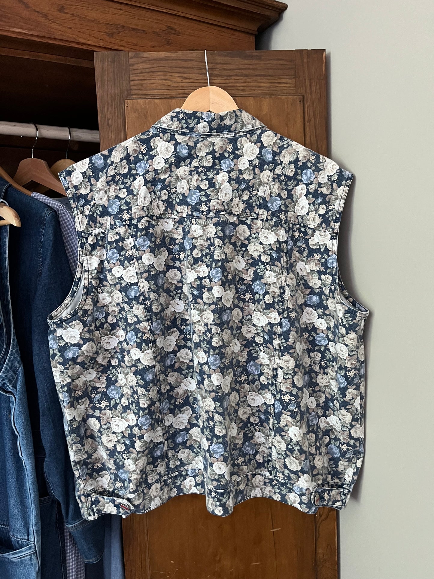 Manteau sans manches fleuri (Xxlarge)