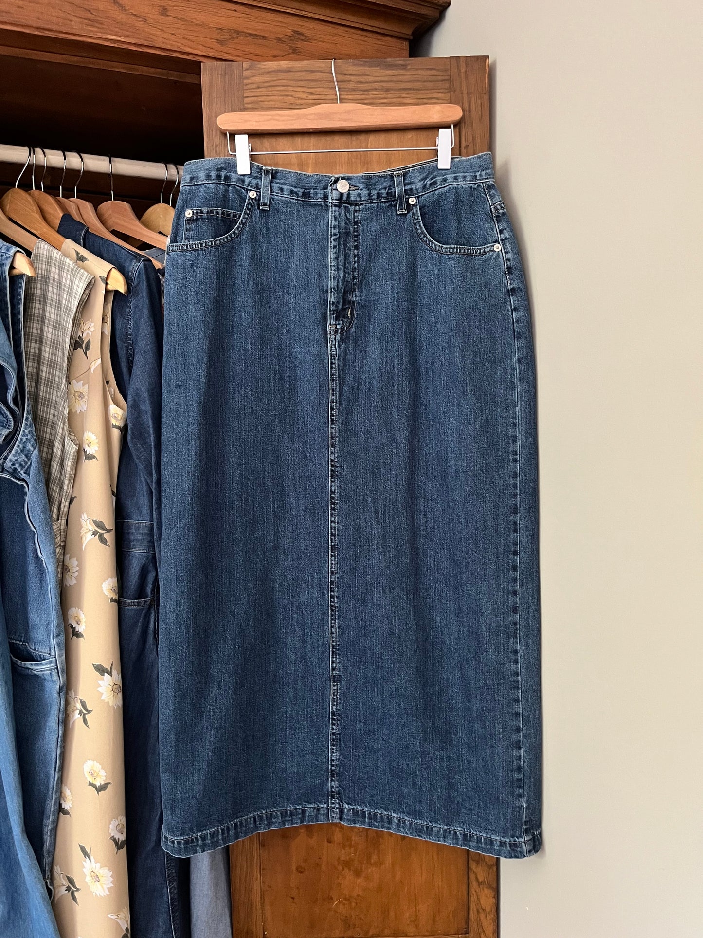 Jupe longue en denim (Large)