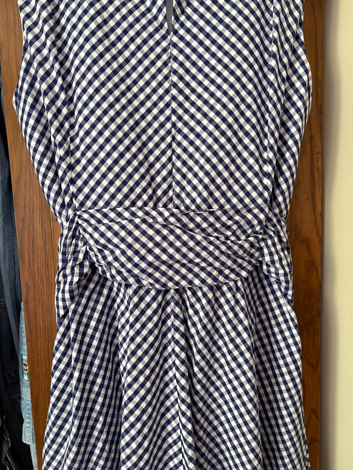 Robe vichy bleu et blanc (Médium)