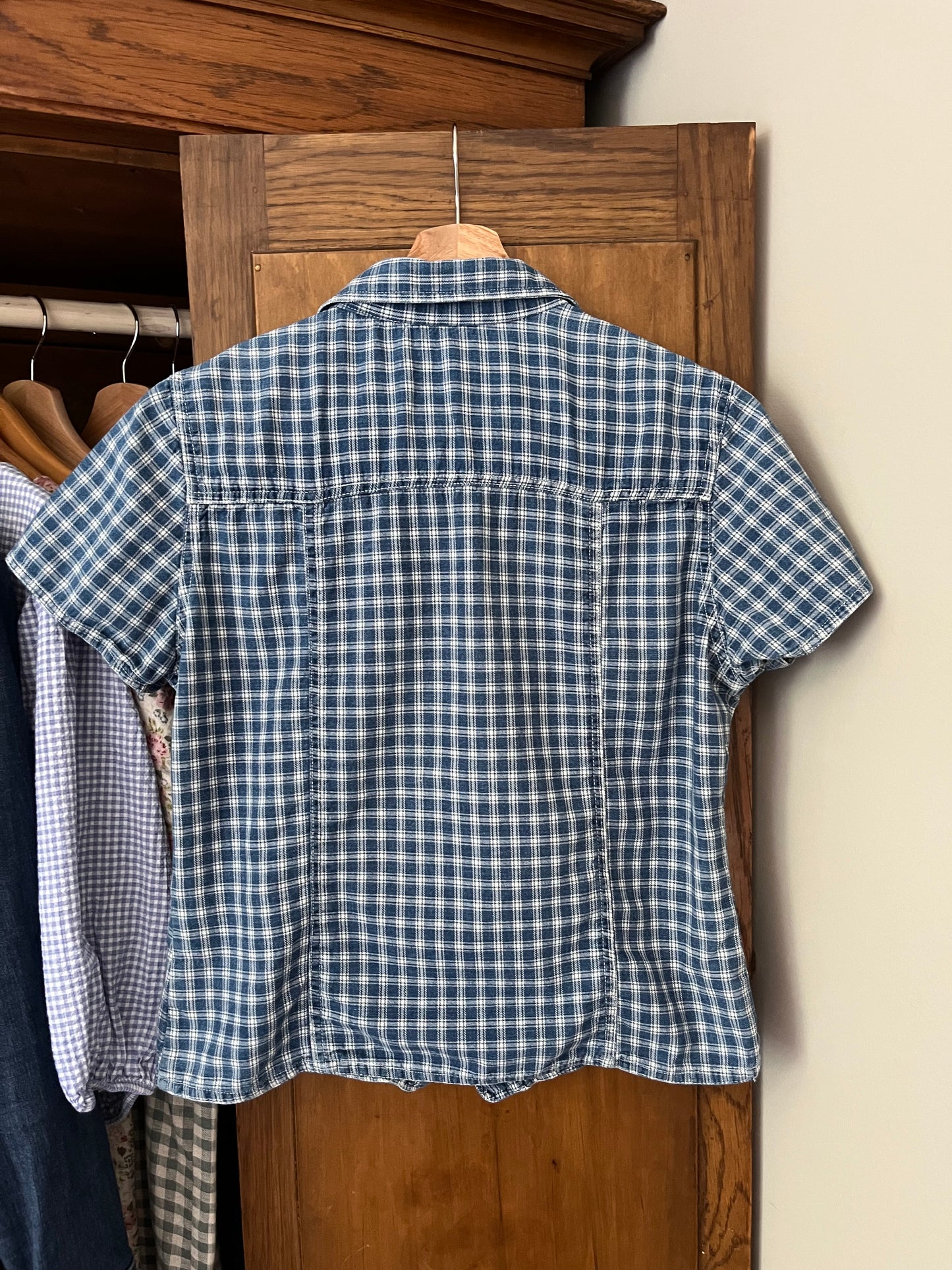 Haut carreaux vintage avec zip (Small)
