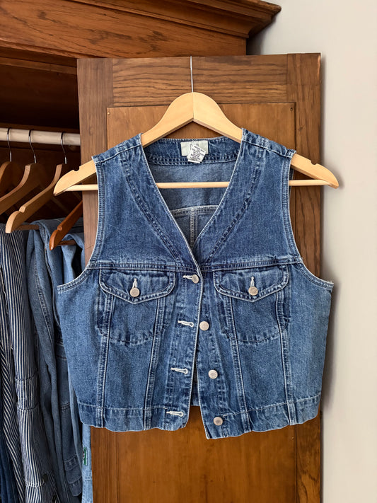 Manteau sans manche en denim vintage GAP (Small)