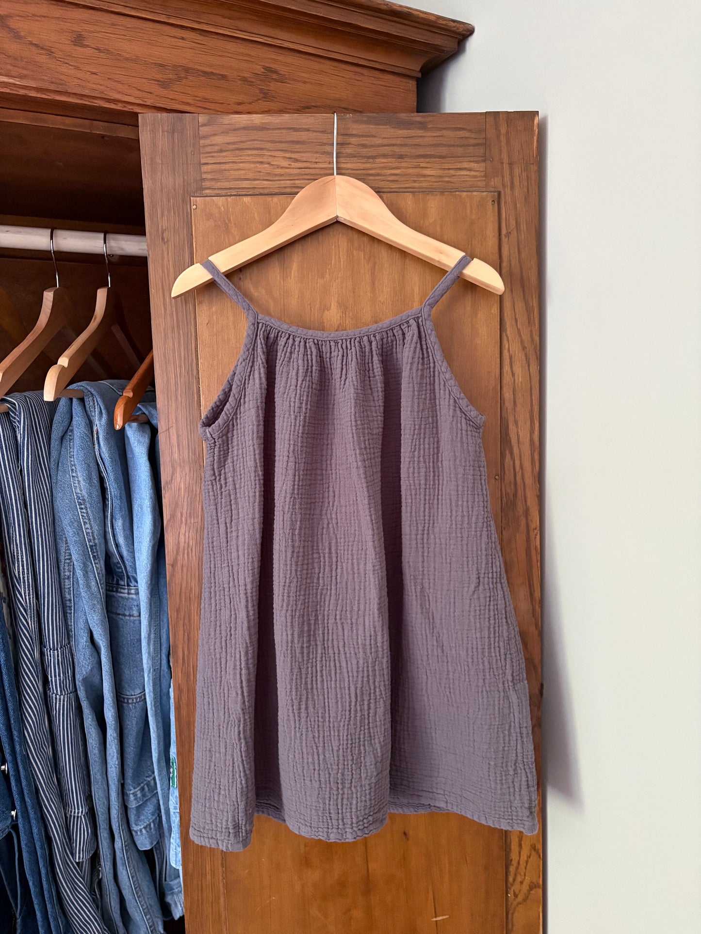 Robe en mousseline grise H&M (5 ans)