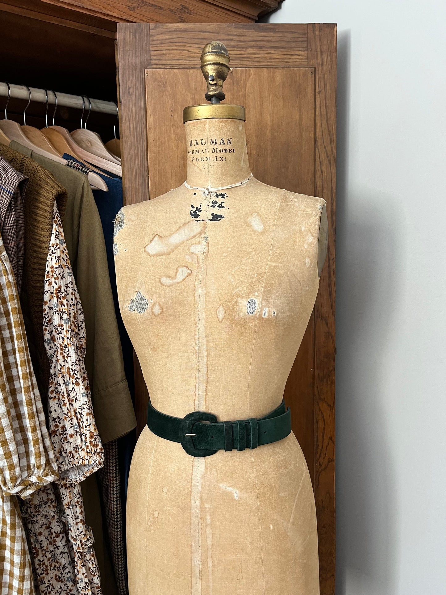 Ceinture verte forêt vintage (XS/S)