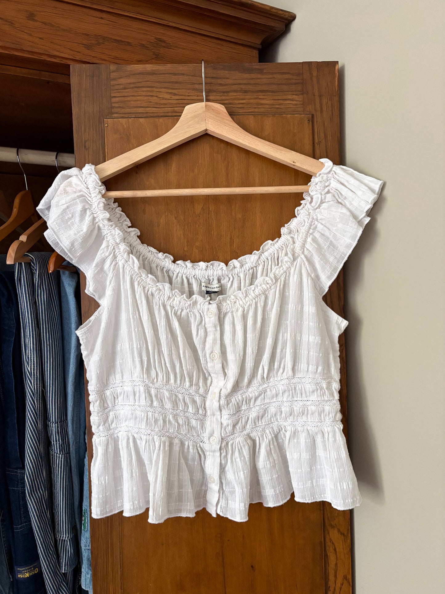 Haut blanc American Eagle (M/L)
