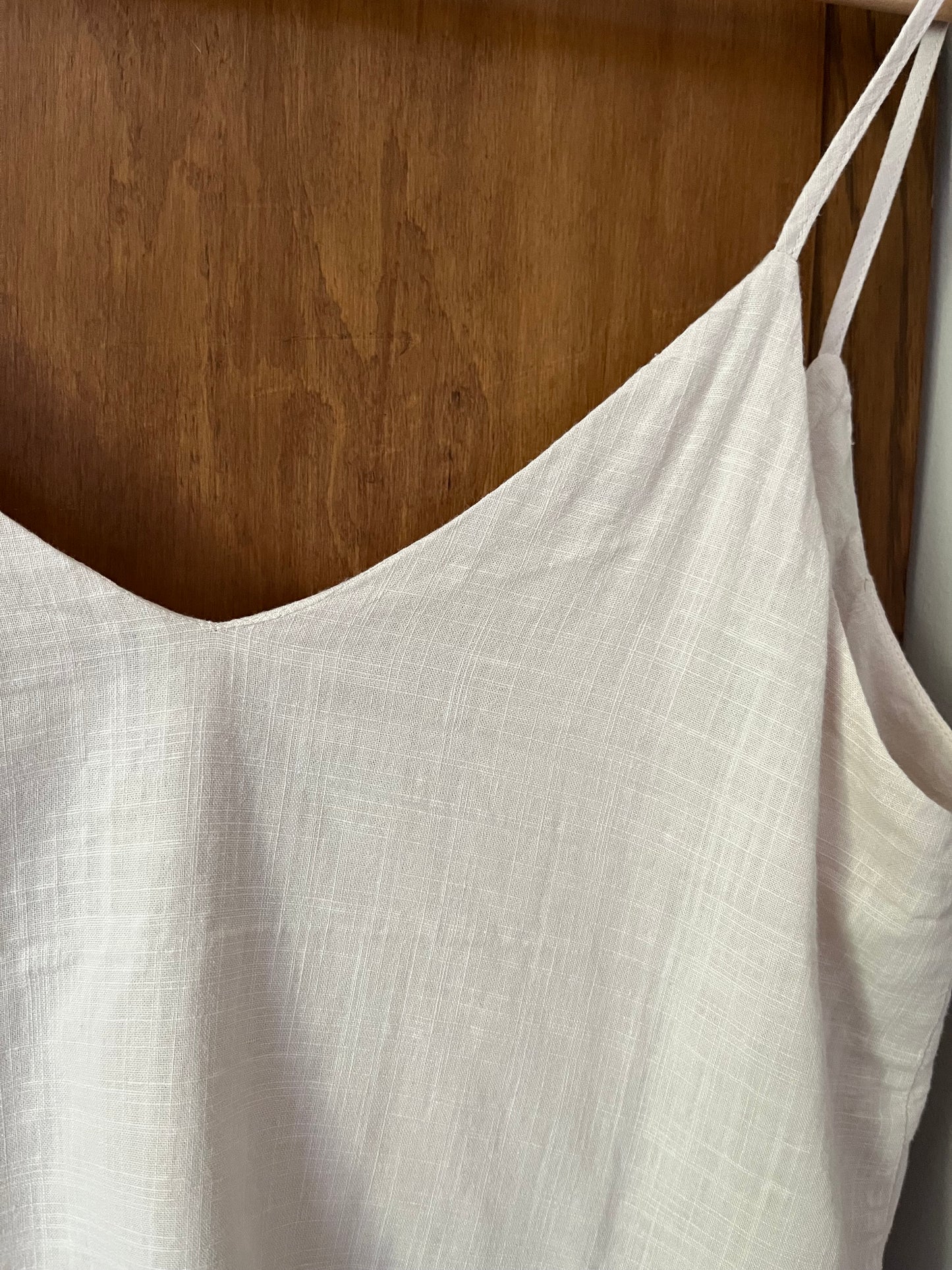 Camisole beige noué au dos (Small)