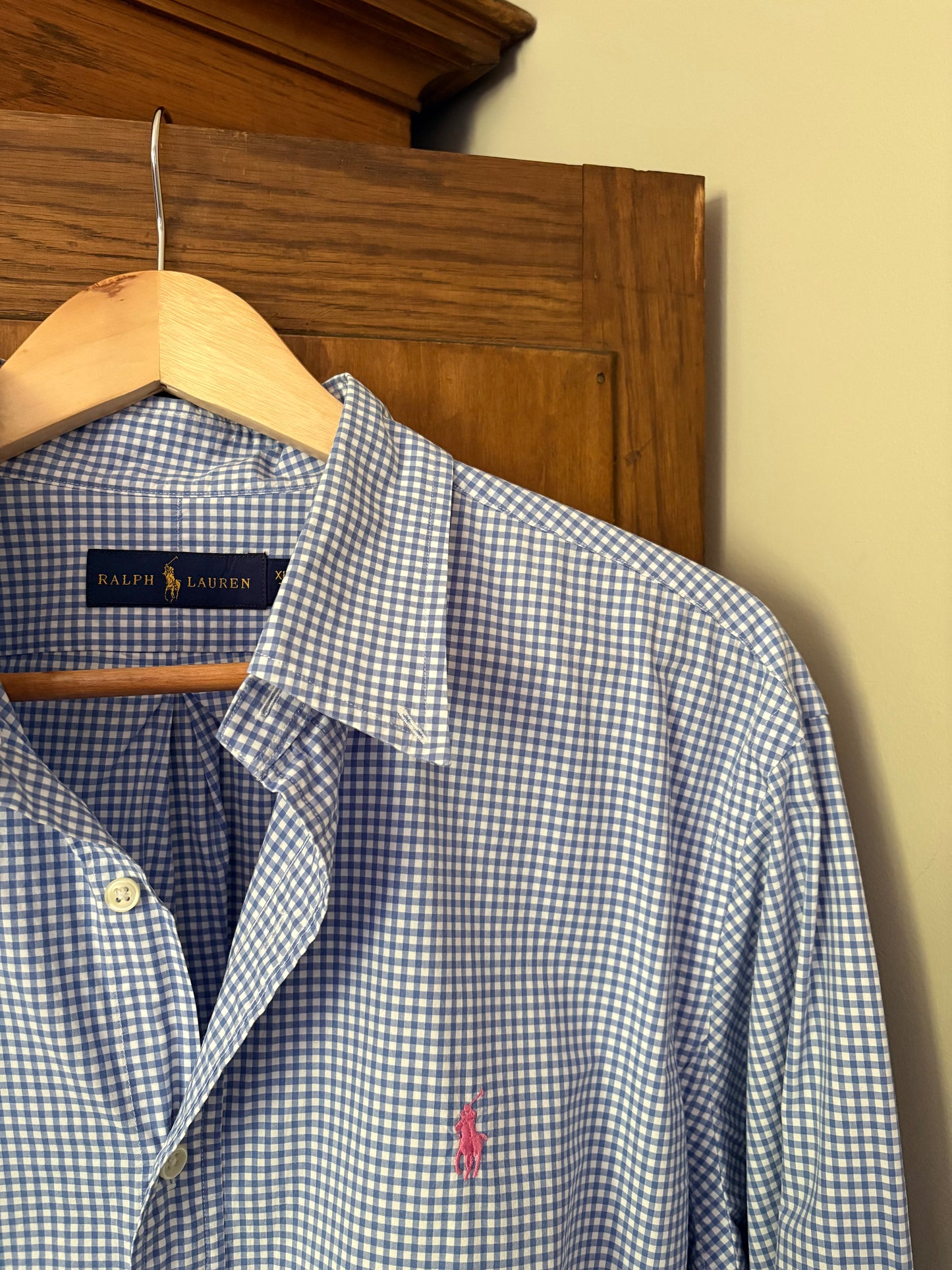 Chemise vichy bleu Ralph Lauren (Xlarge)