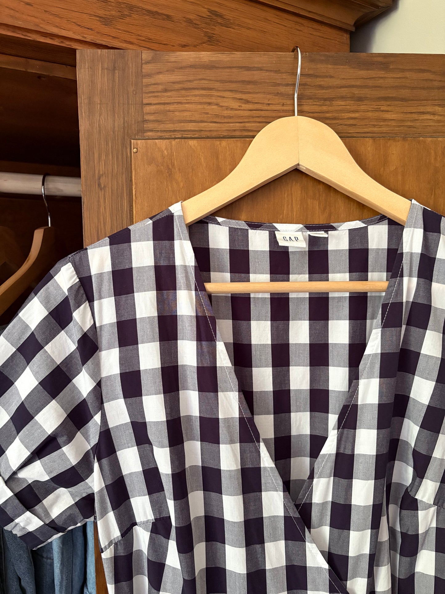 Robe cache cœur vichy bleu GAP (Small)