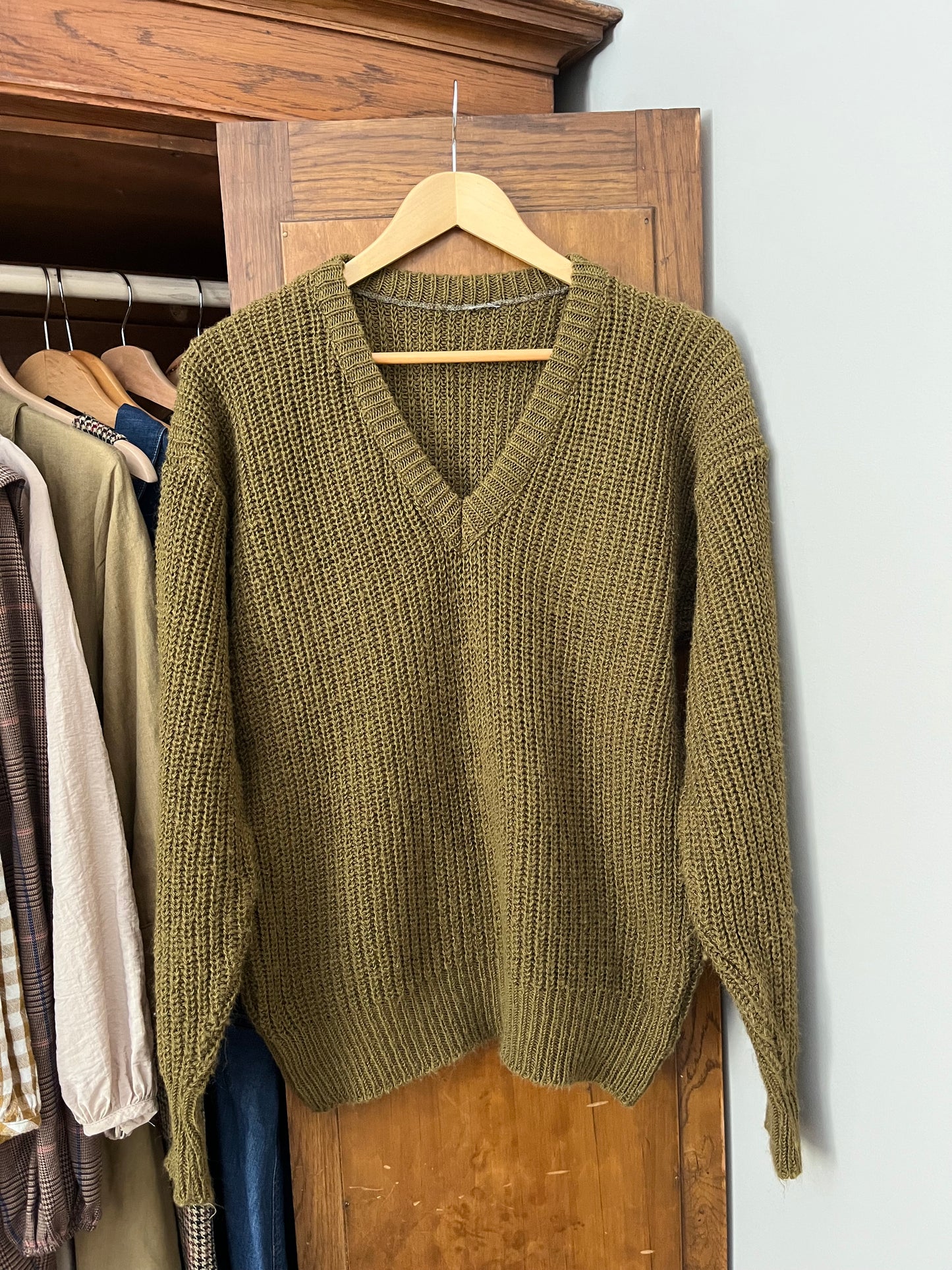 Tricot vert vintage (Médium) * Tel quel