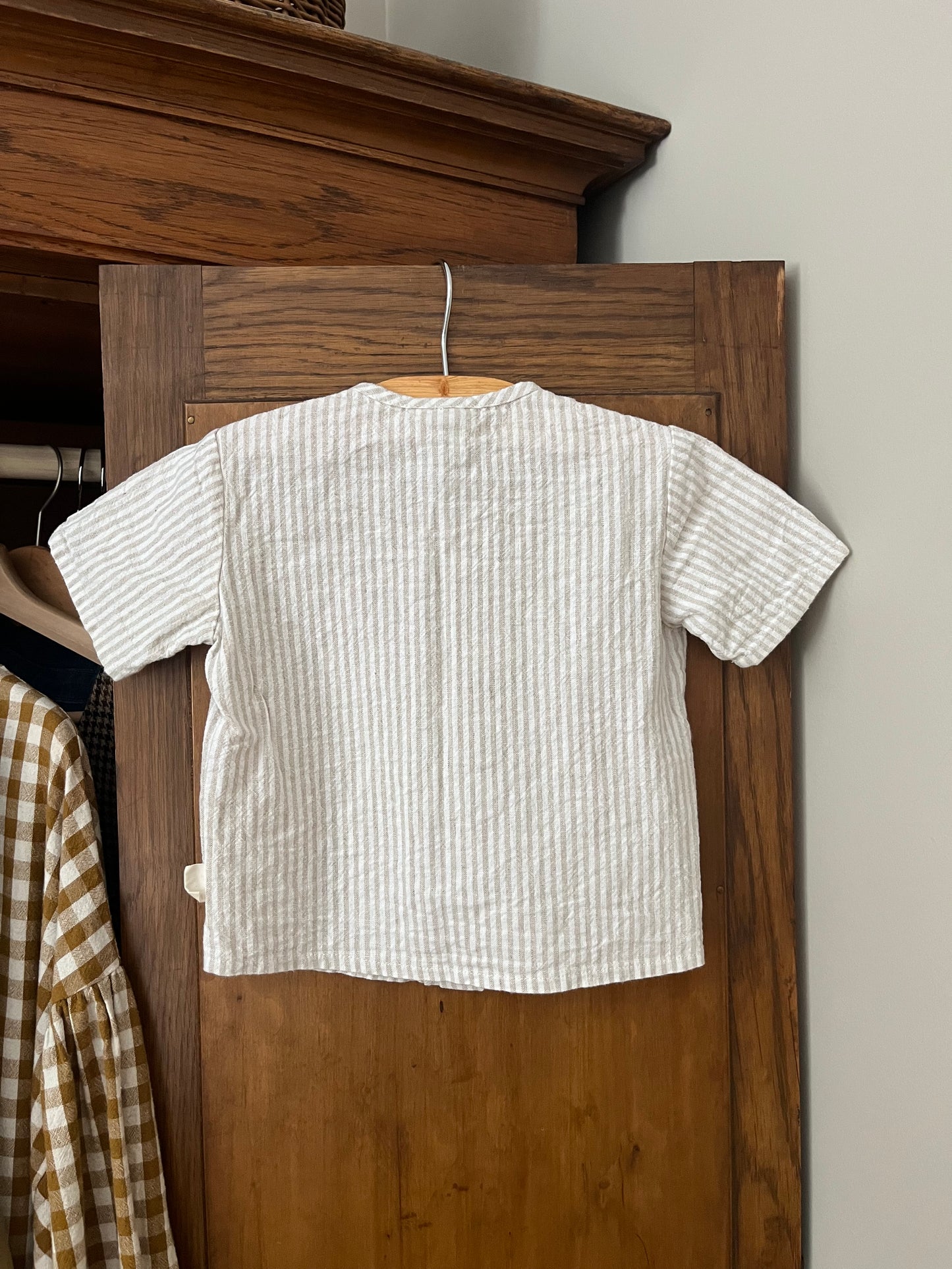 Chemise ligné en lin Les petites natures (12-18 mois)