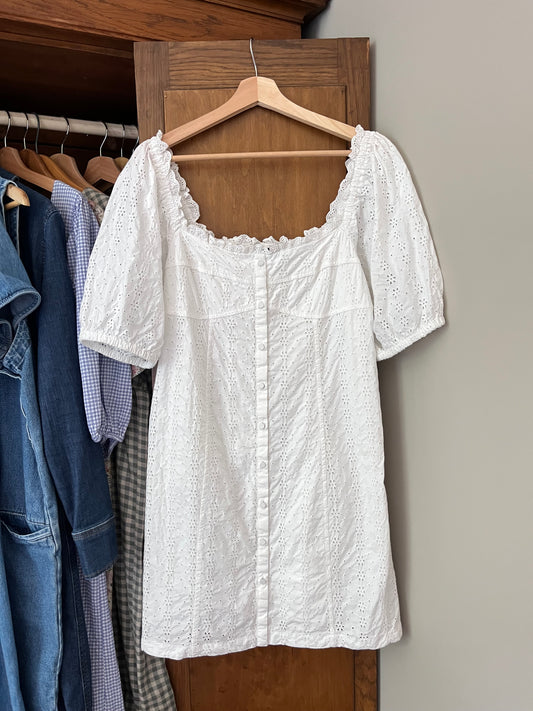 Robe blanche avec broderies GAP (Large)