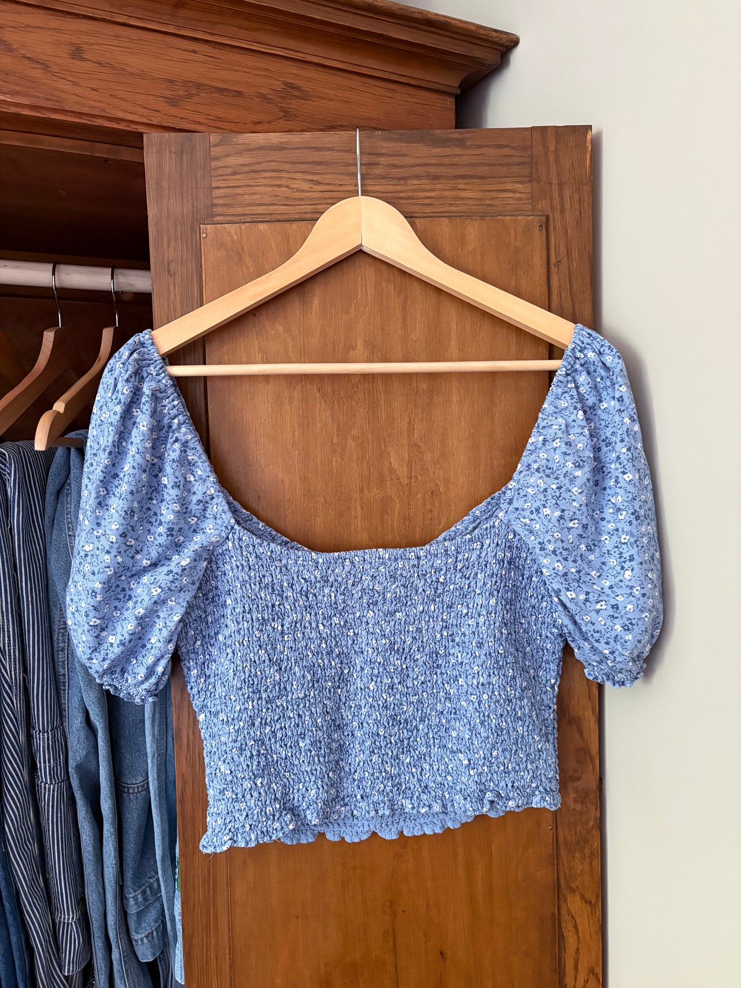 Haut nid d’abeille fleuri Abercrombie (M/L)