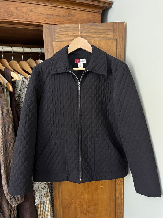 Manteau piqué noir (Small)
