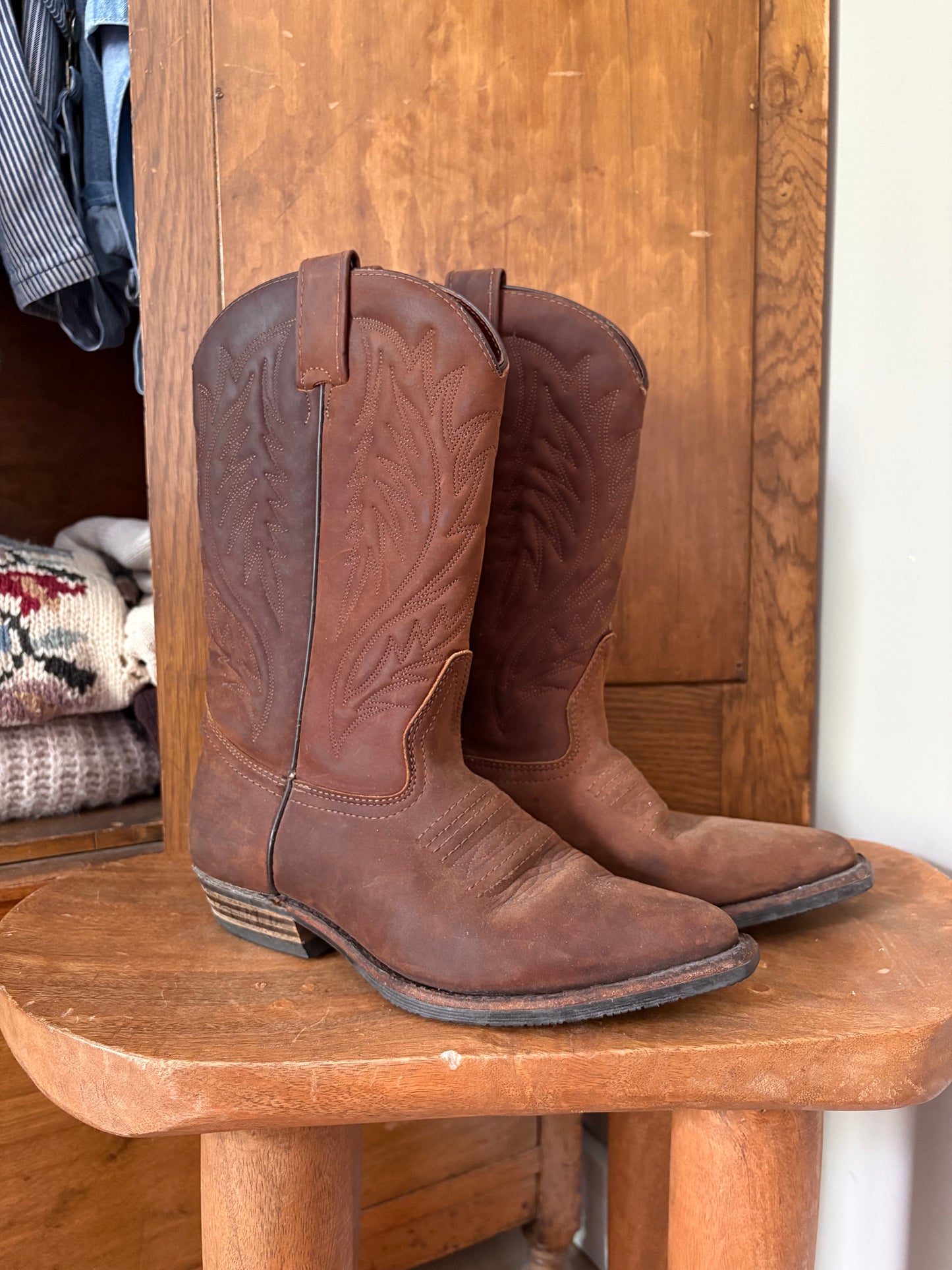 Bottes de cowboy brune (Pointure 7-7.5)
