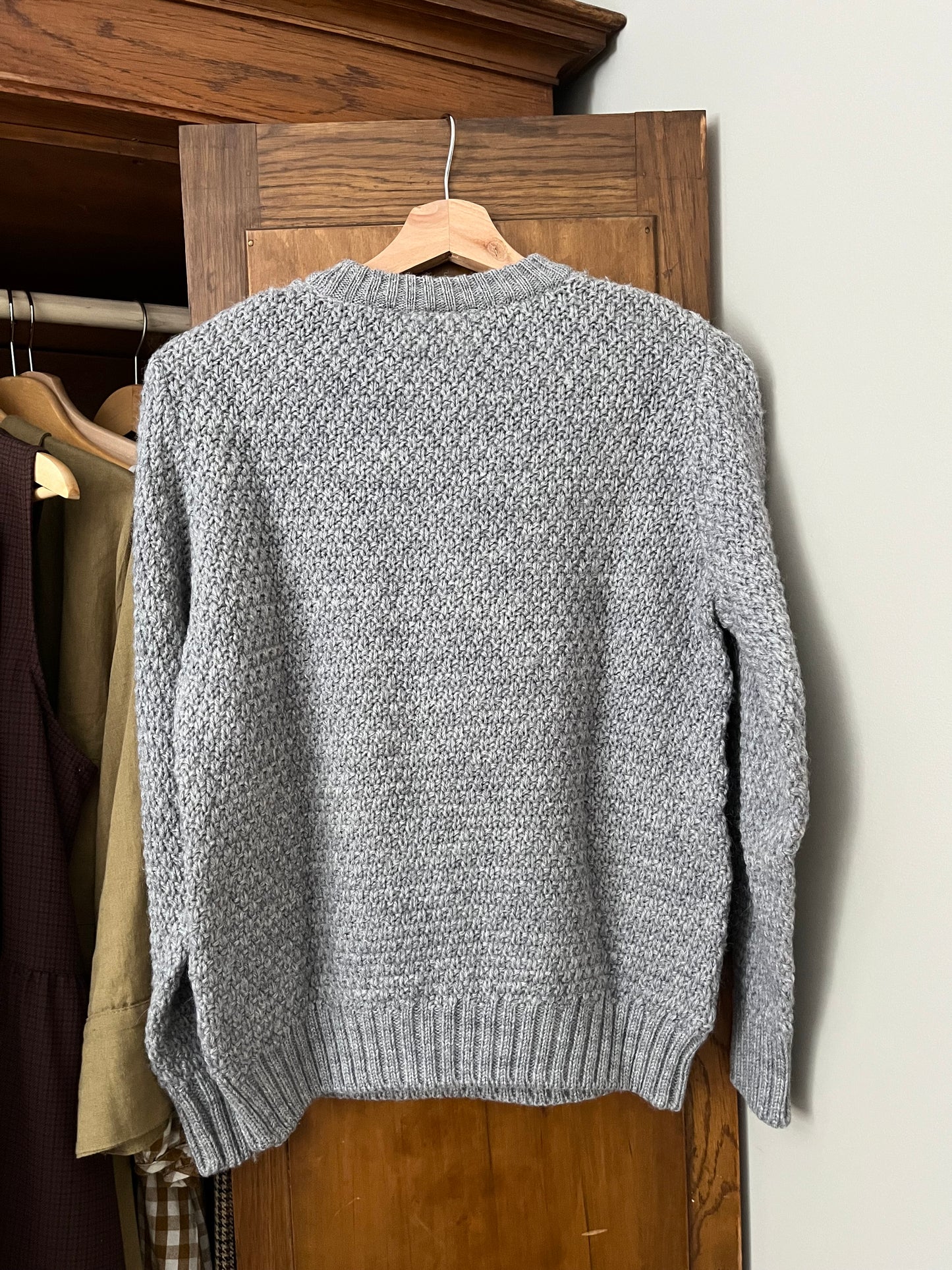 Tricot Fisherman en laine gris (Xs/S)