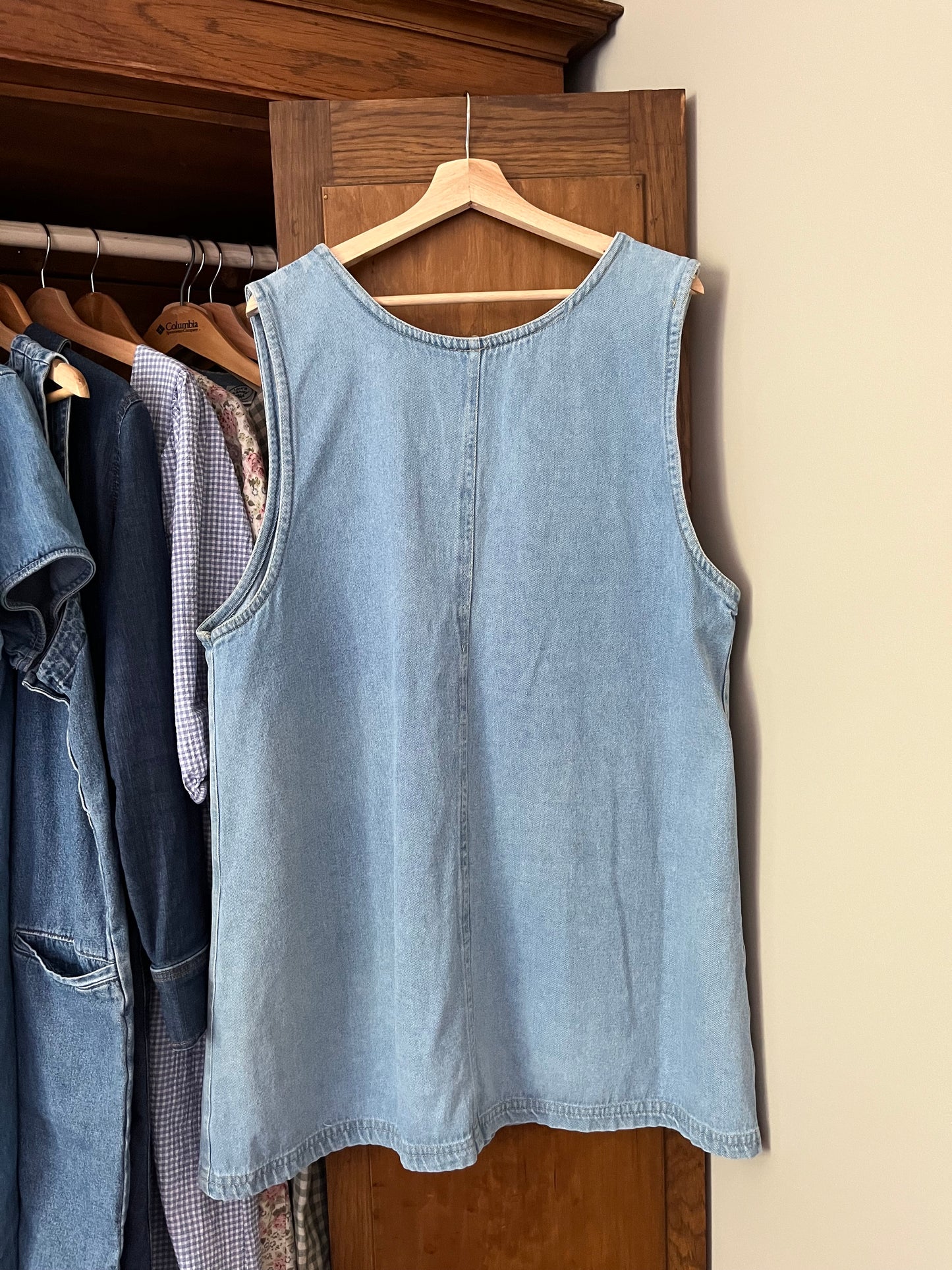 Robe vintage en denim avec zip (L/XL)