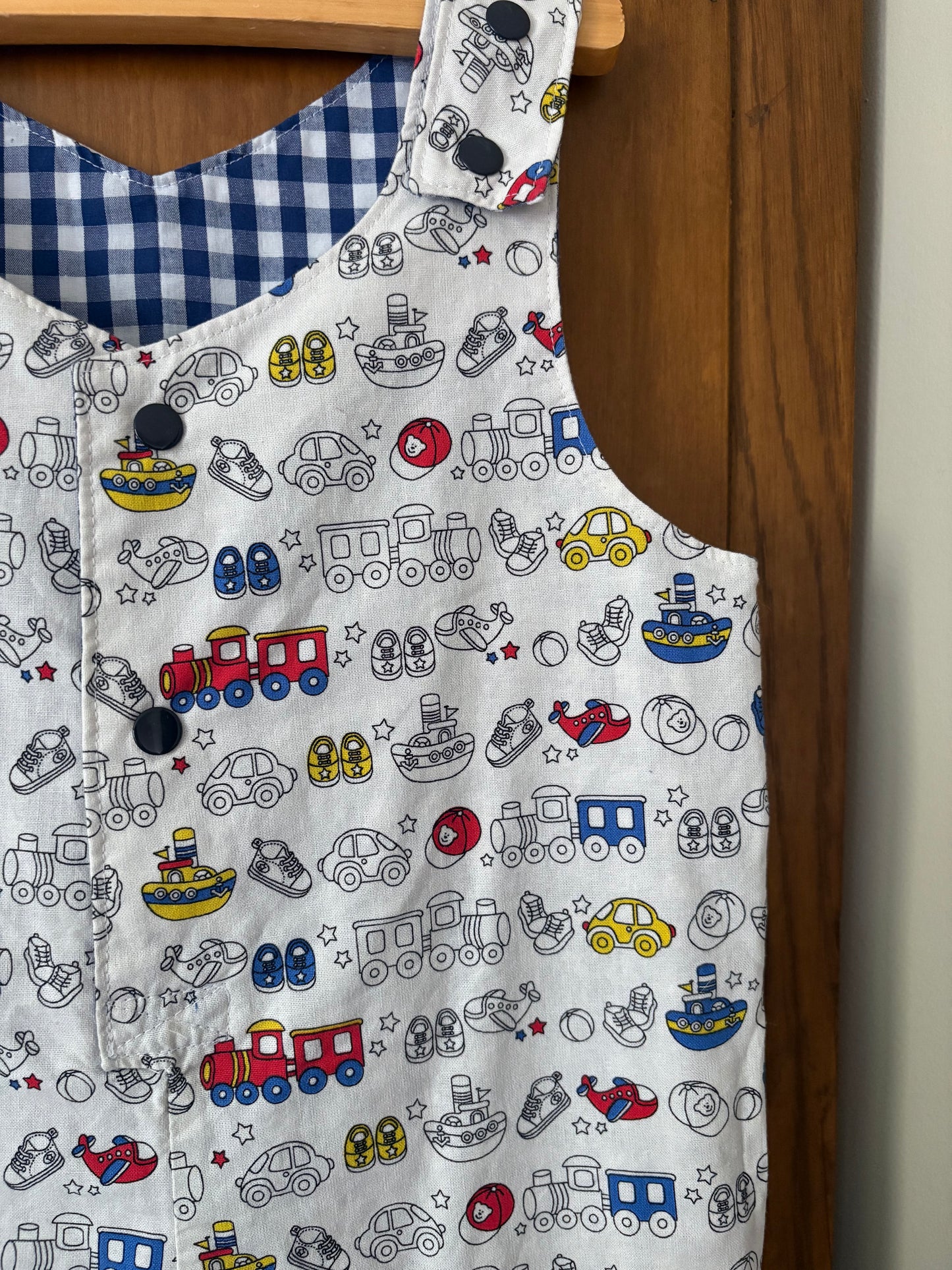 Une pièce vichy bleu *Reversible (2 ans)