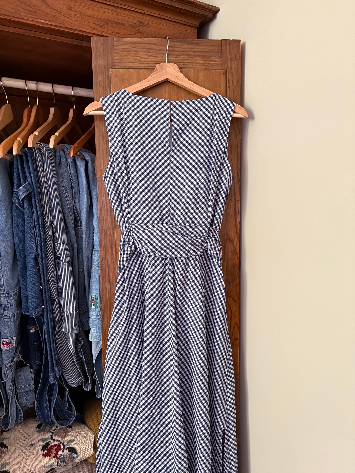 Robe vichy bleu et blanc (Médium)