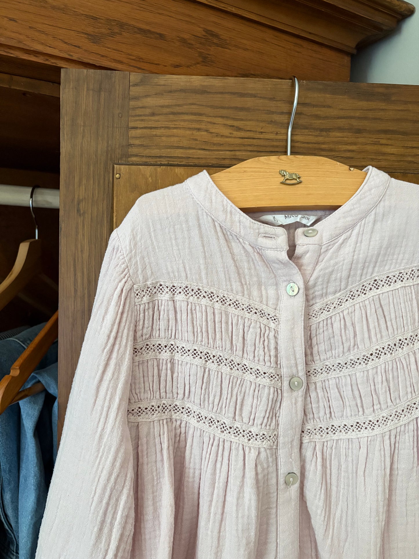 Blouse rose pâle Mango (8 ans)