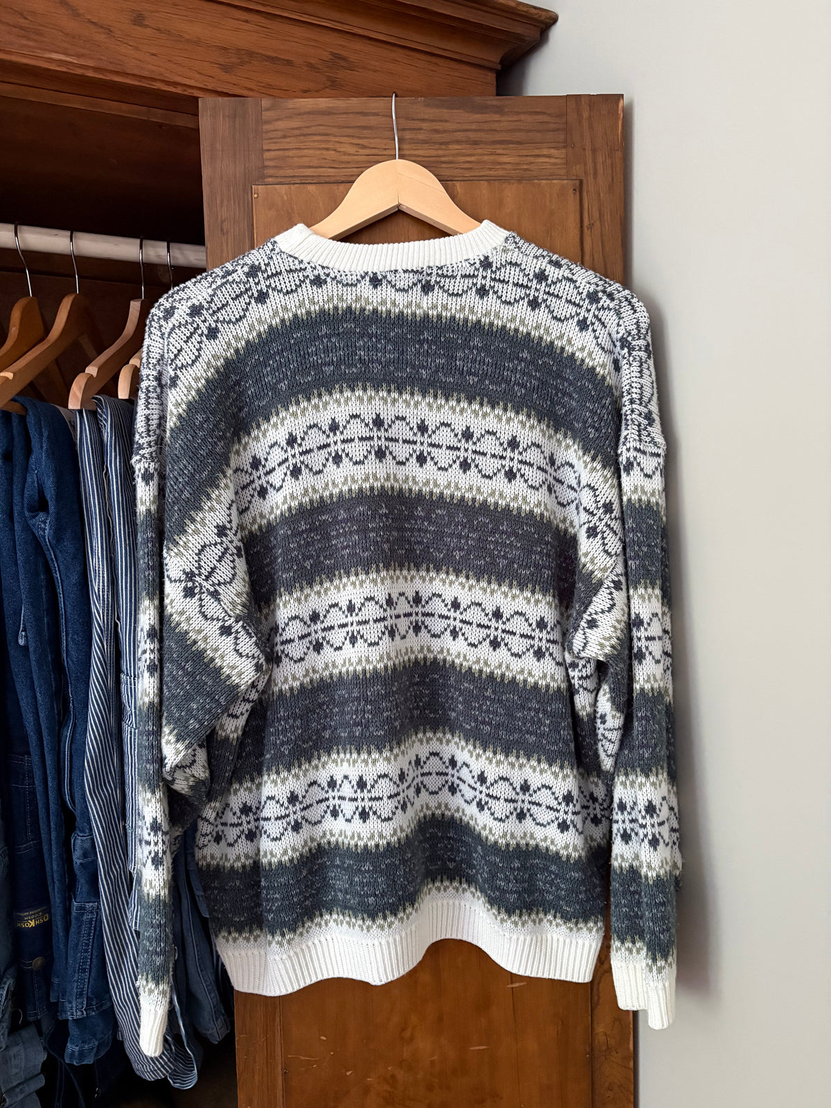 Tricot vintage à motif (M/L) *Tel quel