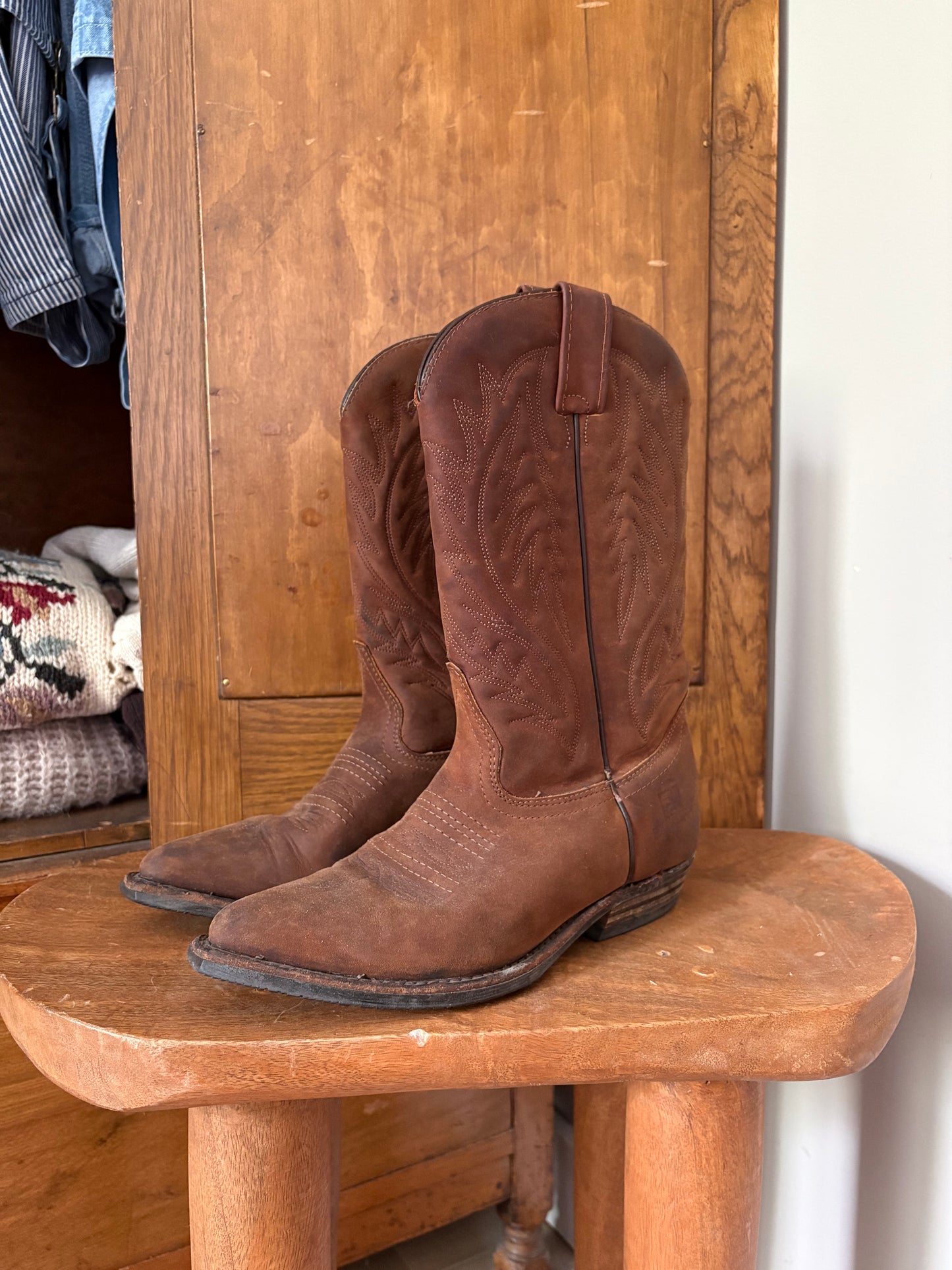 Bottes de cowboy brune (Pointure 7-7.5)