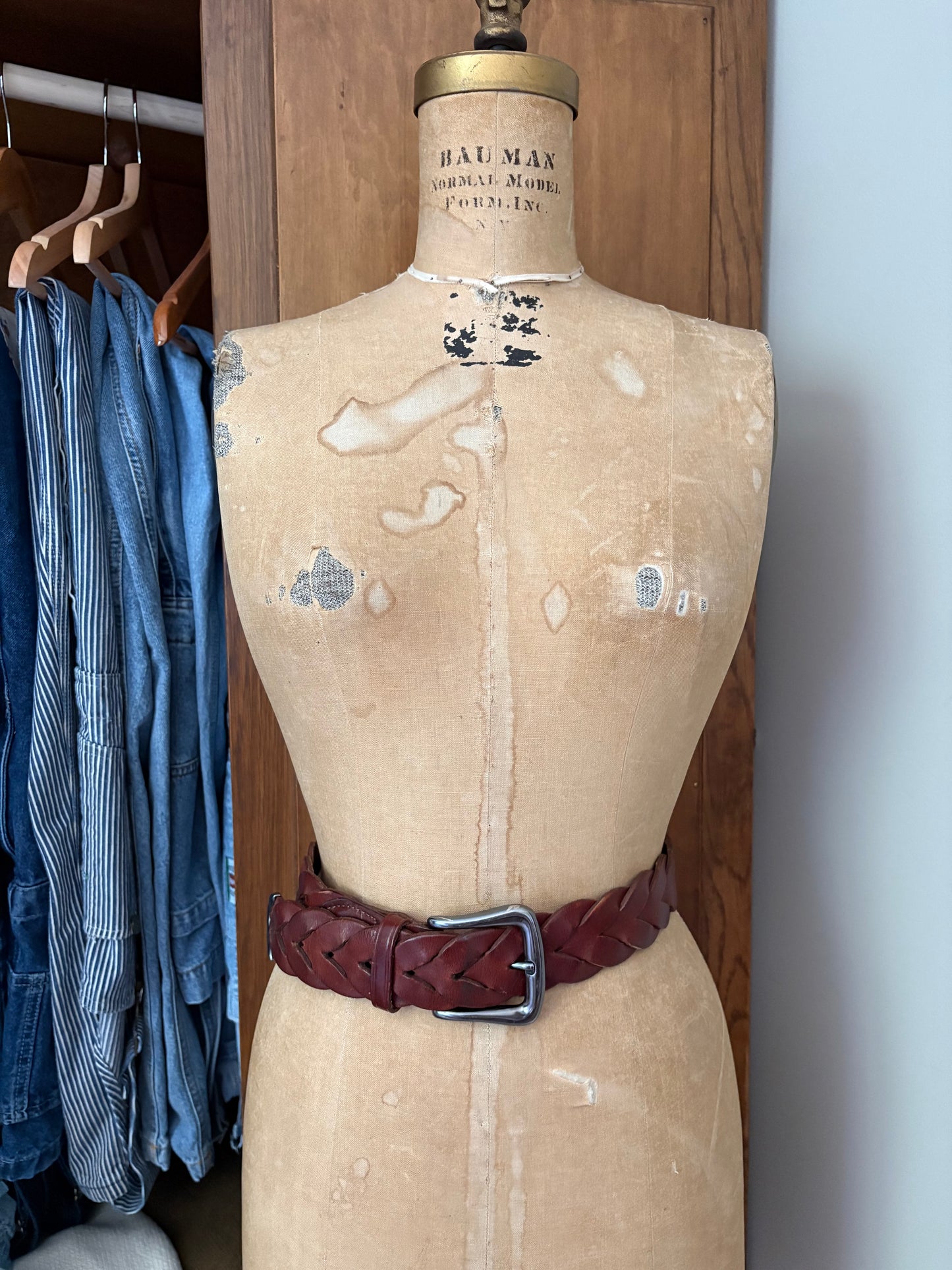 Ceinture en cuir véritable tressée GAP (Xxs/Xs)