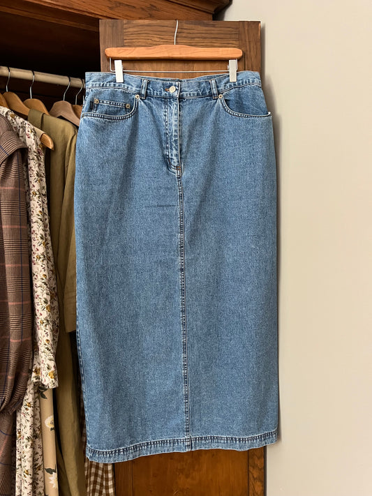 Jupe longue en denim Ralph Lauren (Large)