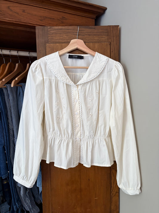 Blouse crème avec broderie Icône (Large)