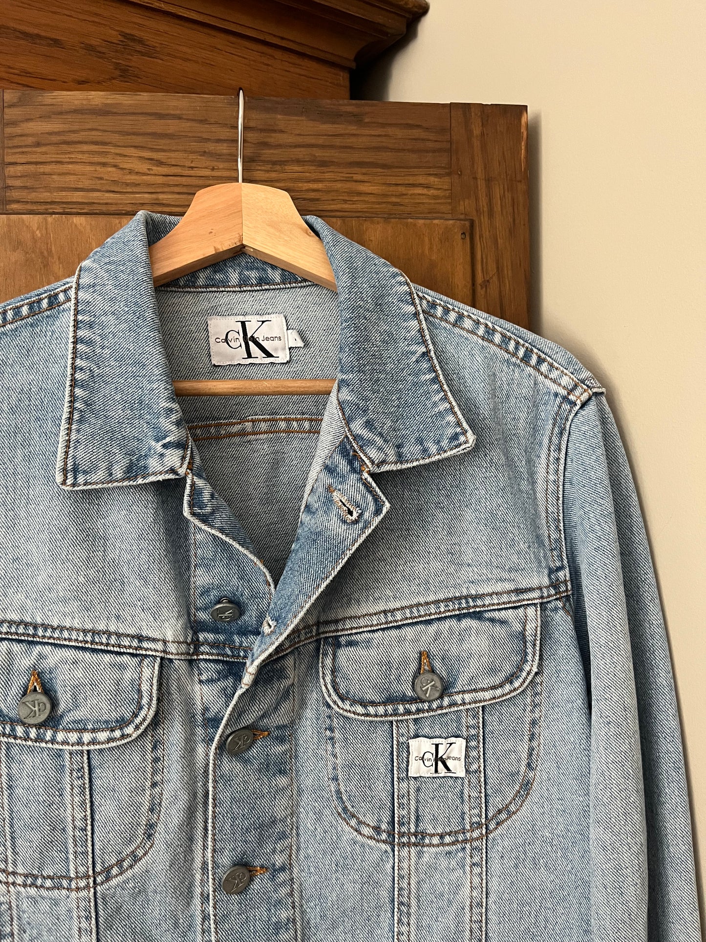 Manteau en denim vintage Calvin Klein (Small)