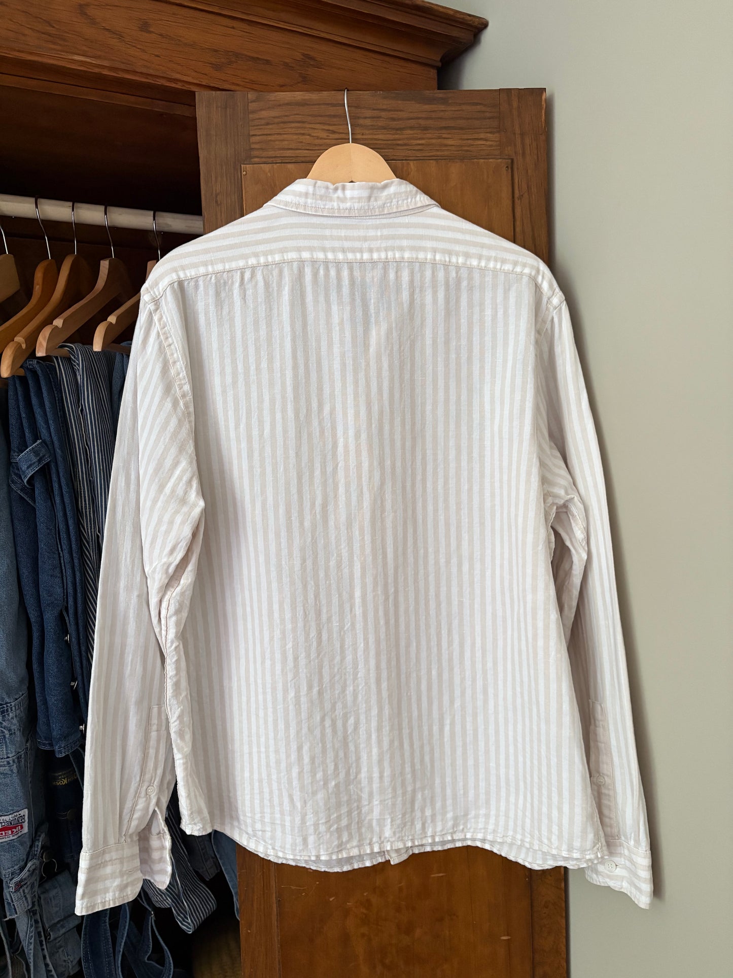 Chemise lignée en lin Banana Republic (Large)