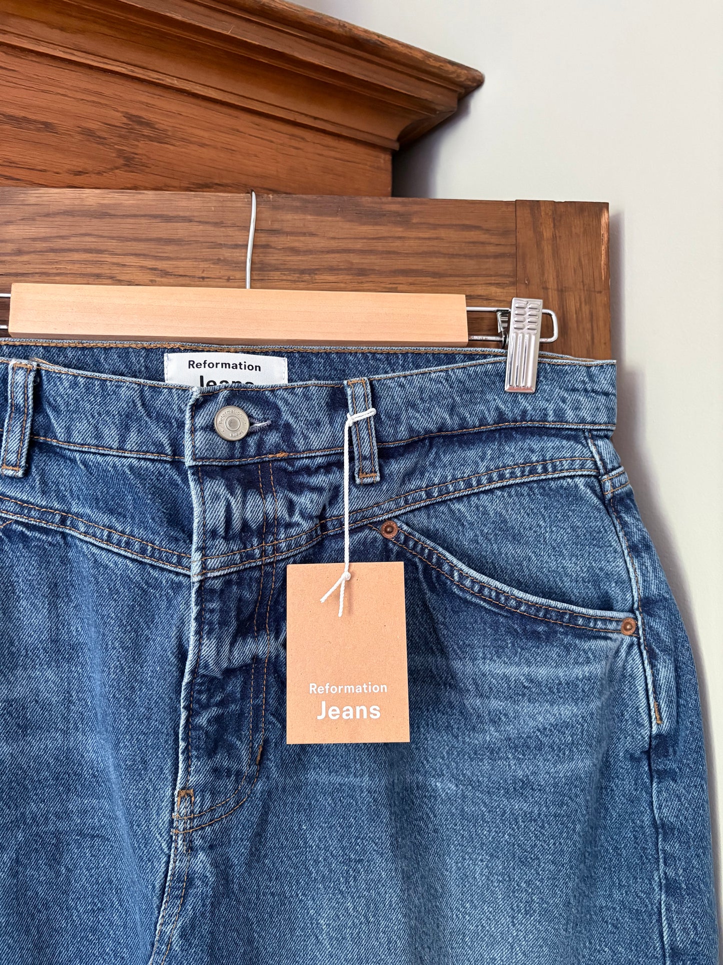 Jupe en denim de la marque Reformation (Large) * Neuve