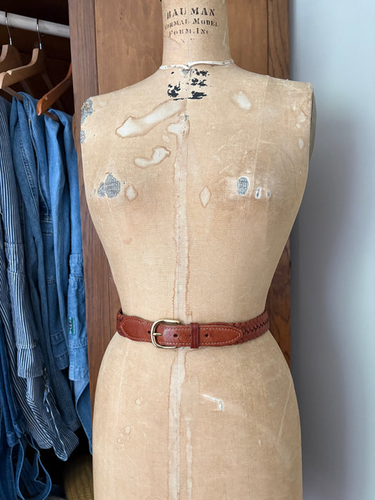 Ceinture en cuir brune (Médium)