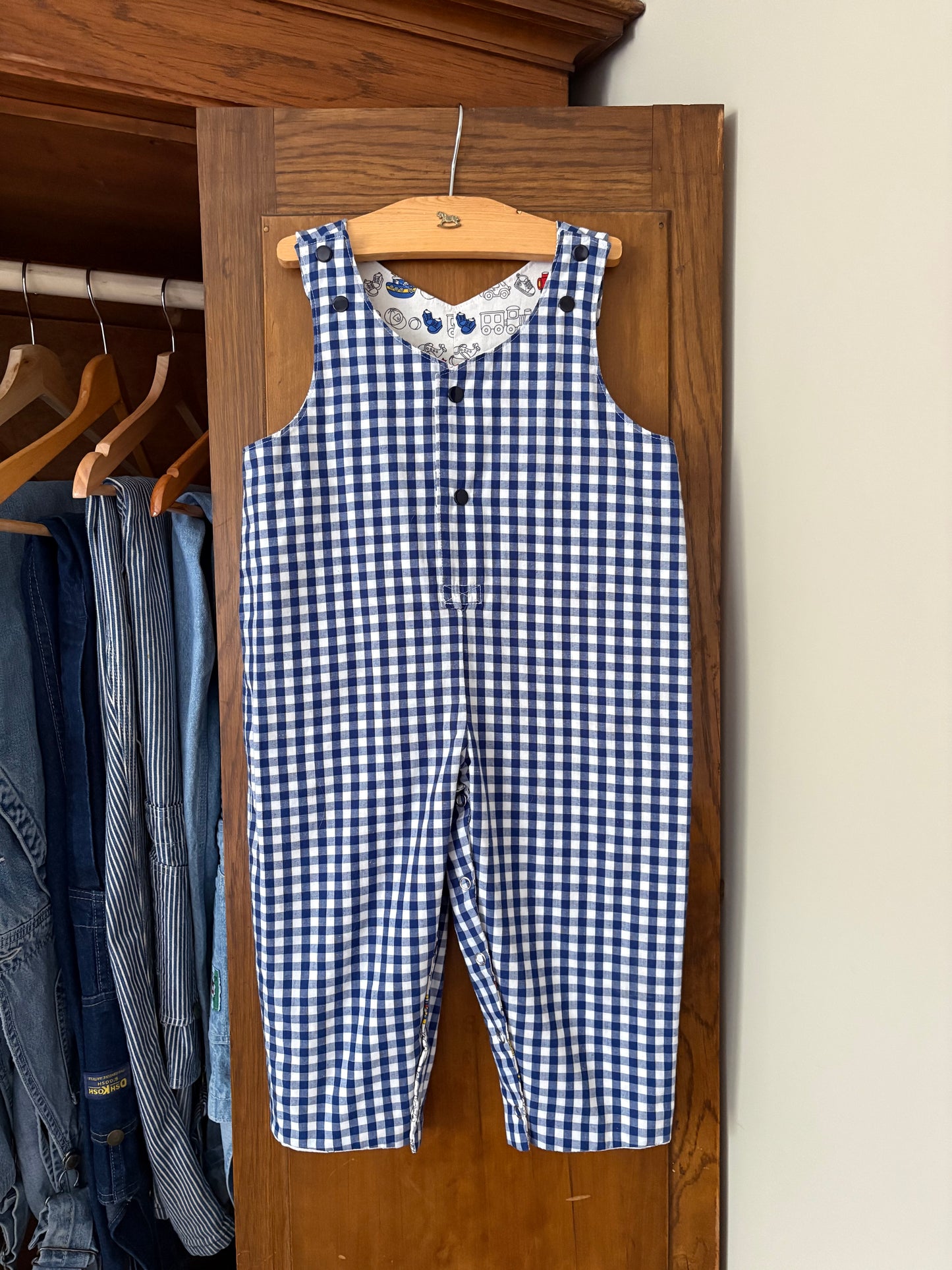 Une pièce vichy bleu *Reversible (2 ans)